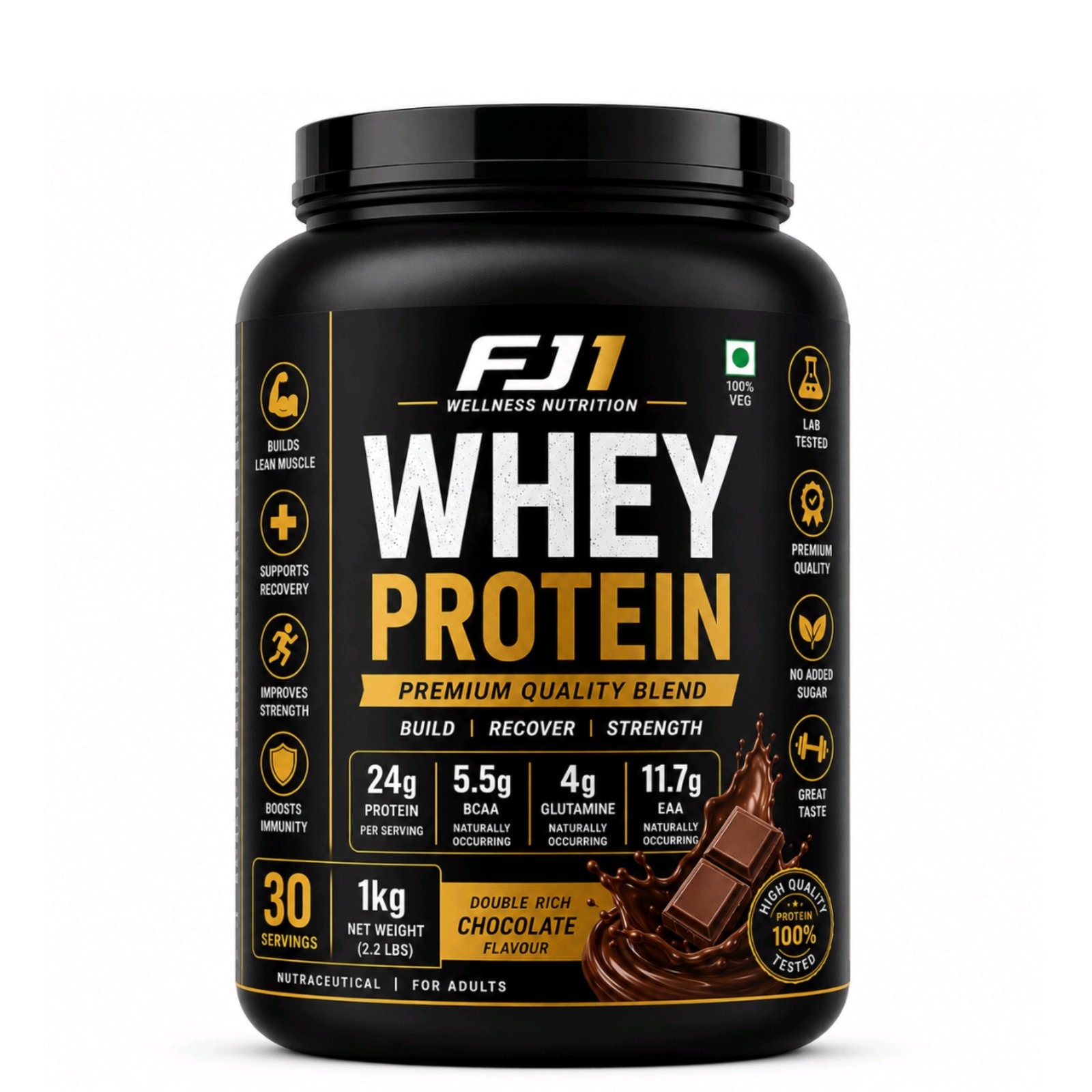FJ1 Whey Protein – Double Rich Chocolate